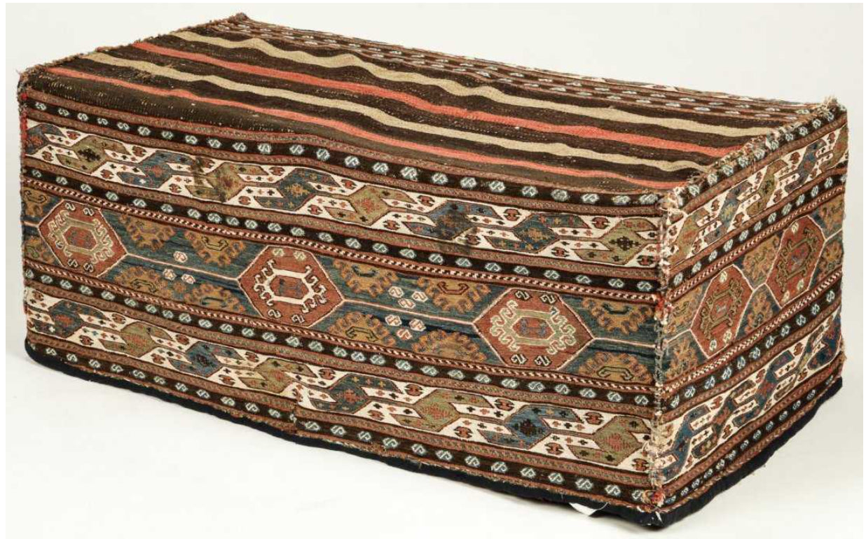 Unusual Fine Antique Lori Soumak Large Carpet Bag