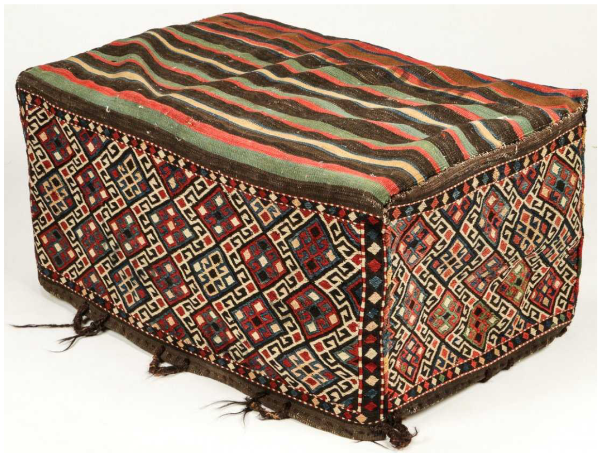 Unusual Fine Antique South Persian Soumak Large Carpet Bag