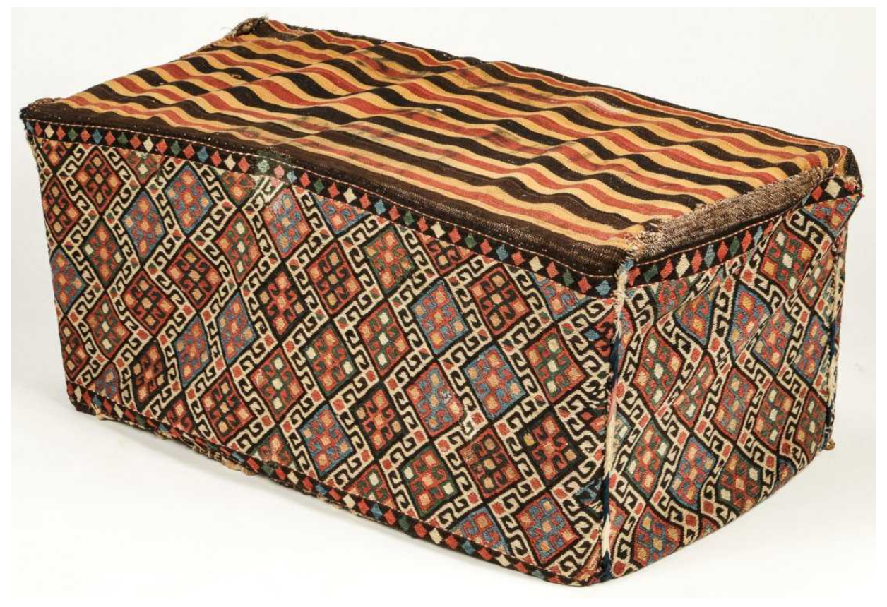 Unusual Fine Antique Persian Soumak Large Carpet Bag