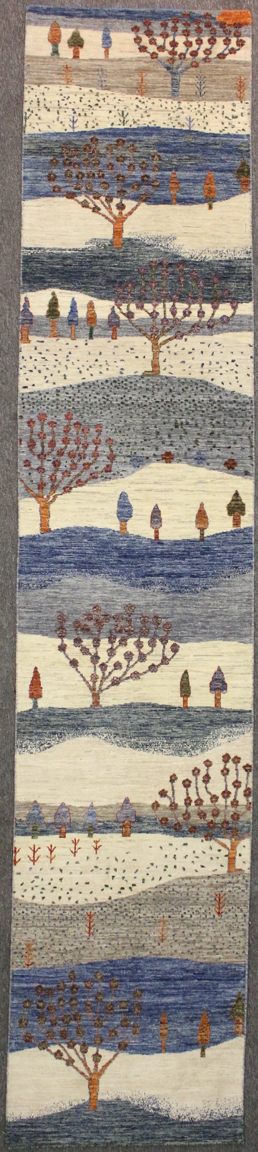 Fine Folk Art Pictorial Gabbeh Design Runner