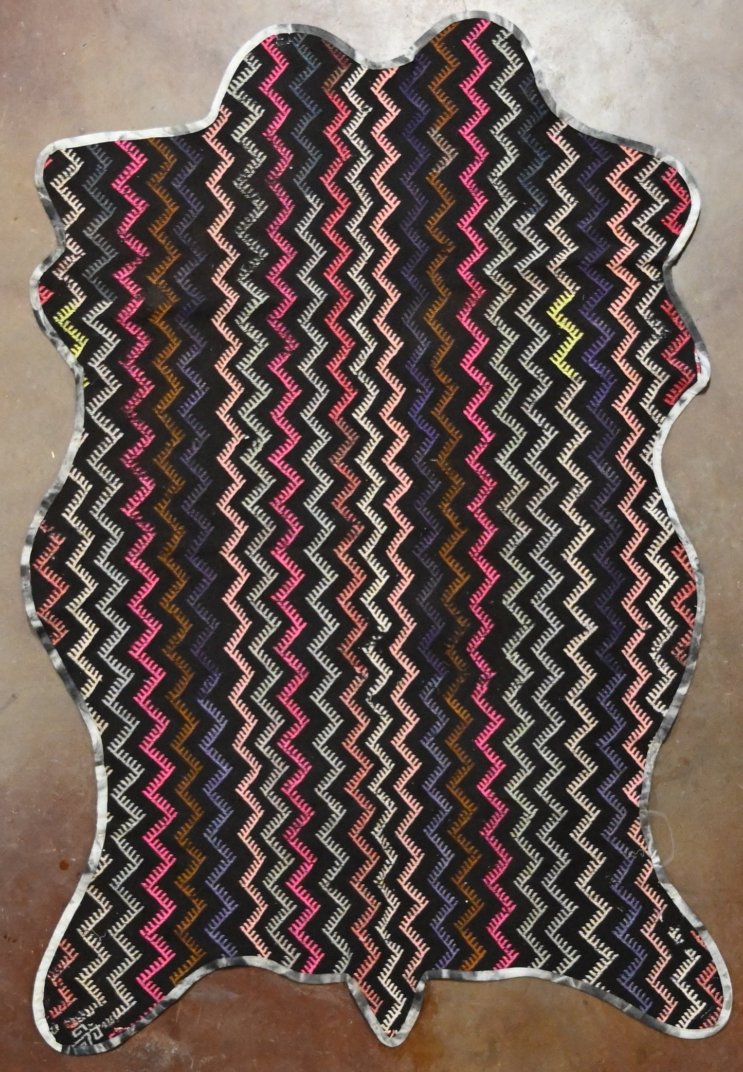 Vintage One of a Kind Animal Shaped Anatolian Kilim