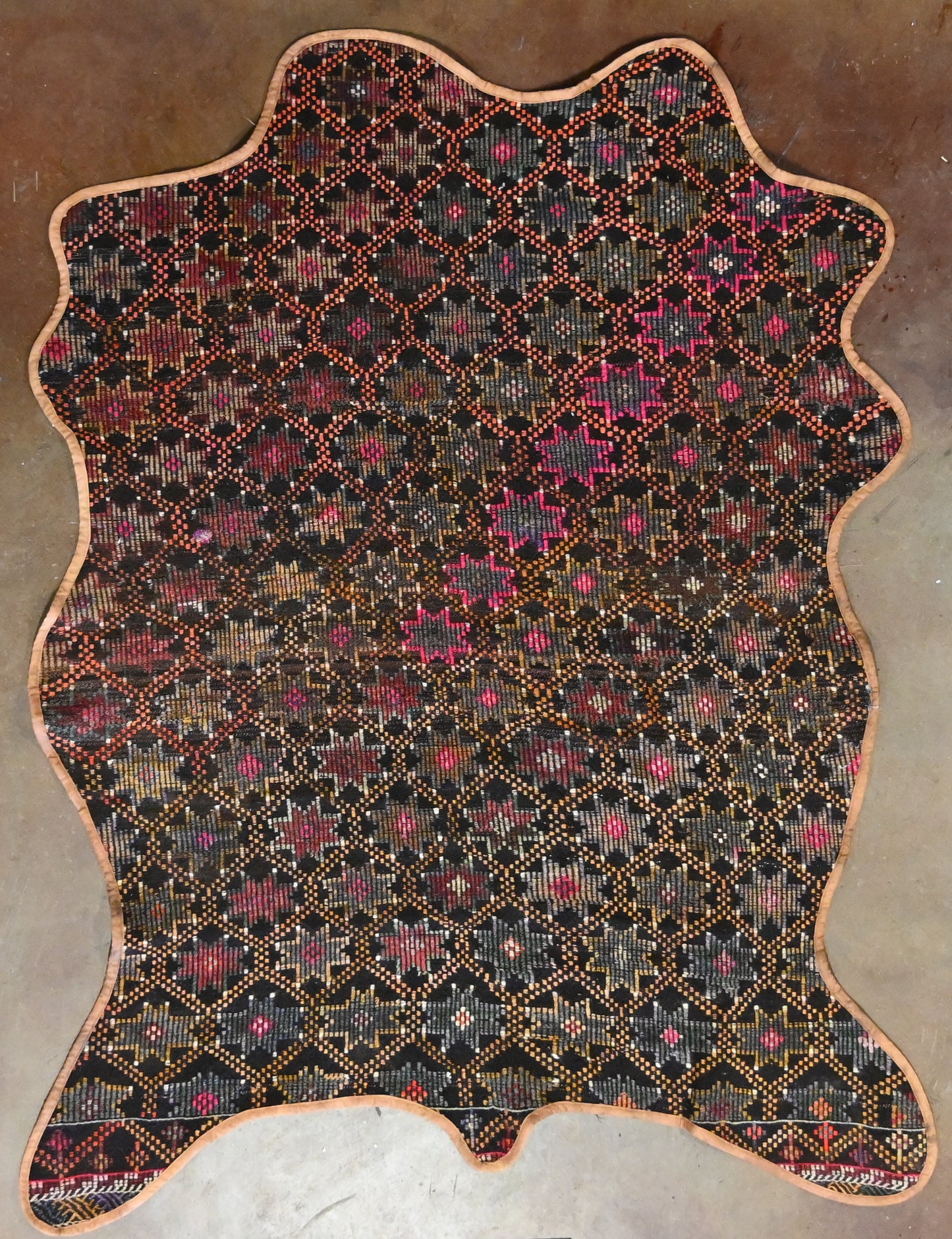 Vintage One of a Kind Animal Shaped Anatolian Kilim