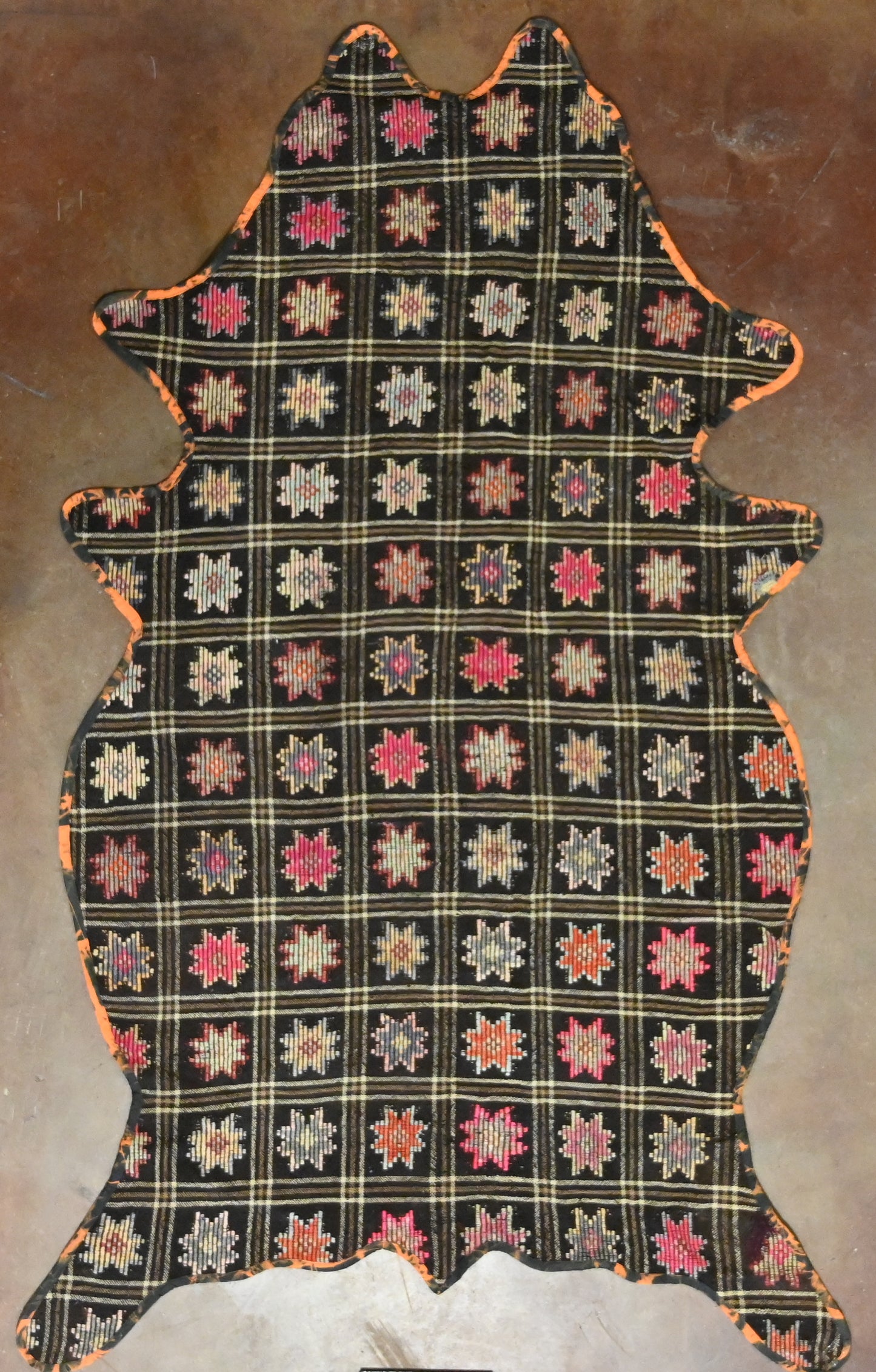 Vintage One of a Kind Animal Shaped Anatolian Kilim