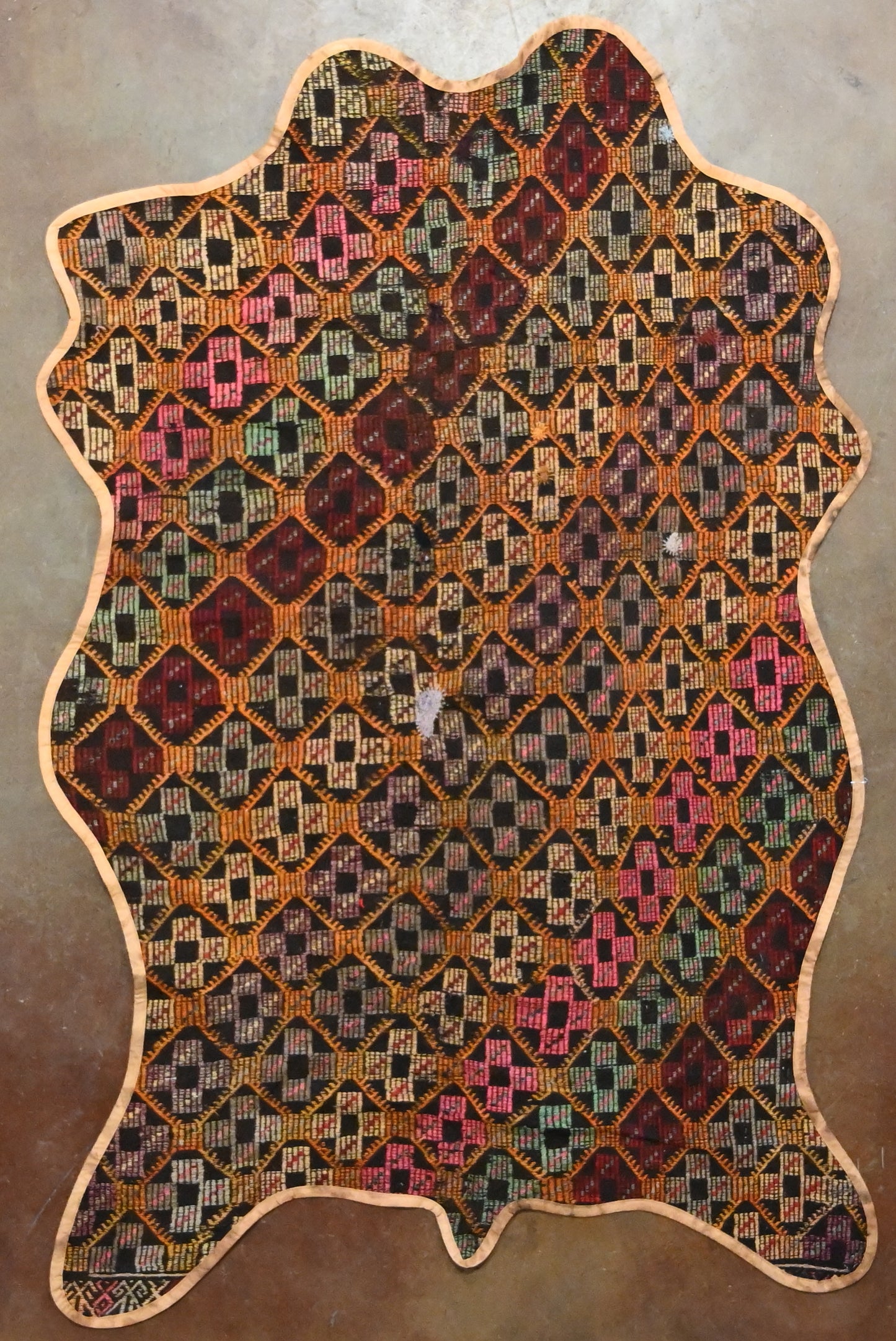 Vintage One of a Kind Animal Shaped Anatolian Kilim