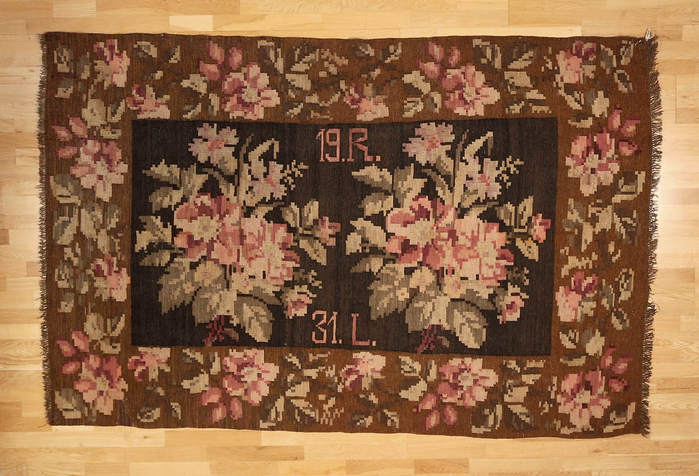 Antique Moldovian Kilim Dated 1931