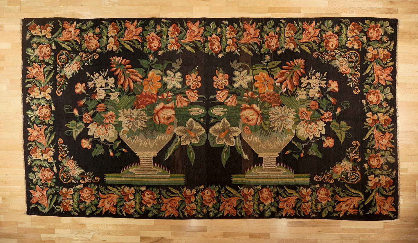 Antique Pictorial Moldovian Kilim