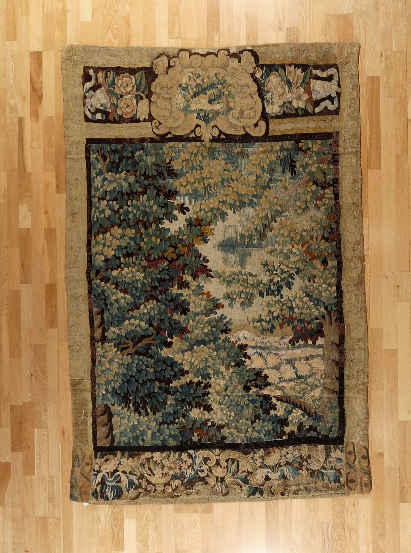 Rare Antique Pictorial Tapestry