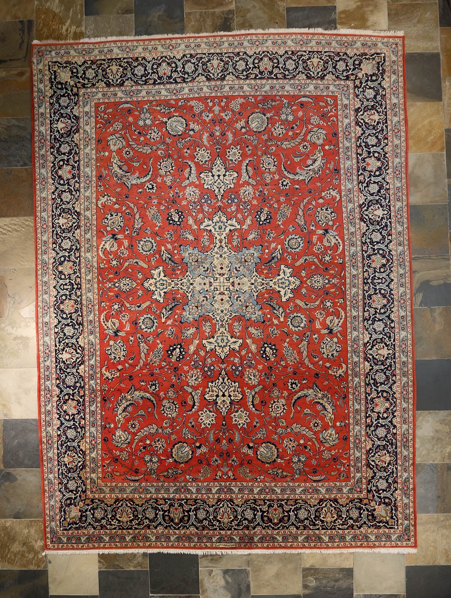Antique Signed Kashan