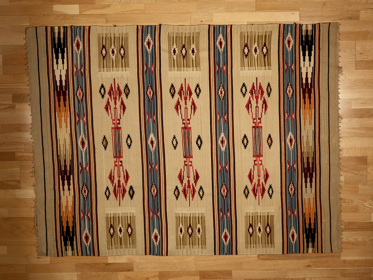 Very Fine Antique Chimayo Indian Blanket
