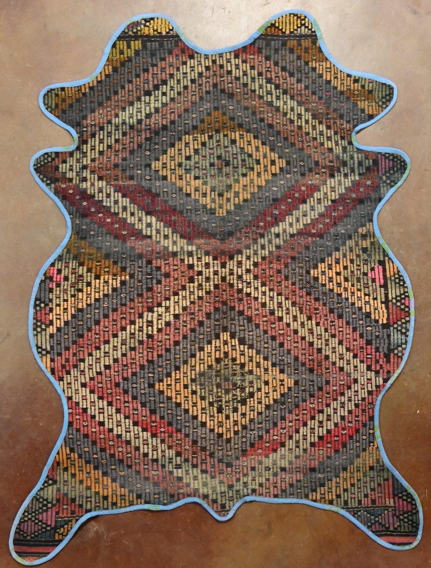 Vintage One of a Kind Animal Shaped Anatolian Kilim