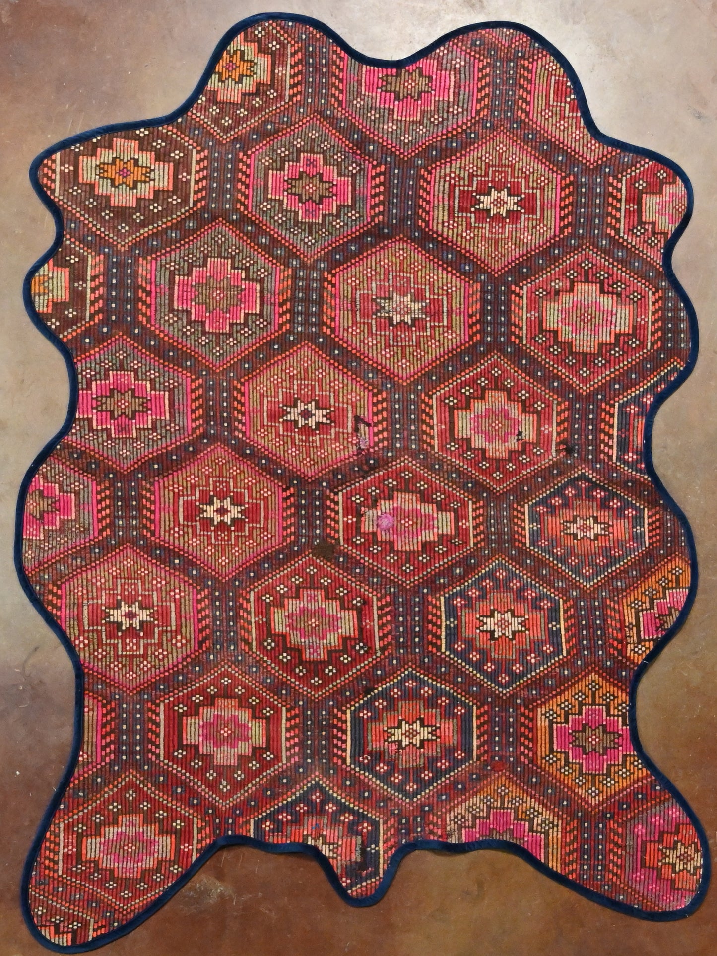 Vintage One of a Kind Animal shaped Anatolian Kilim
