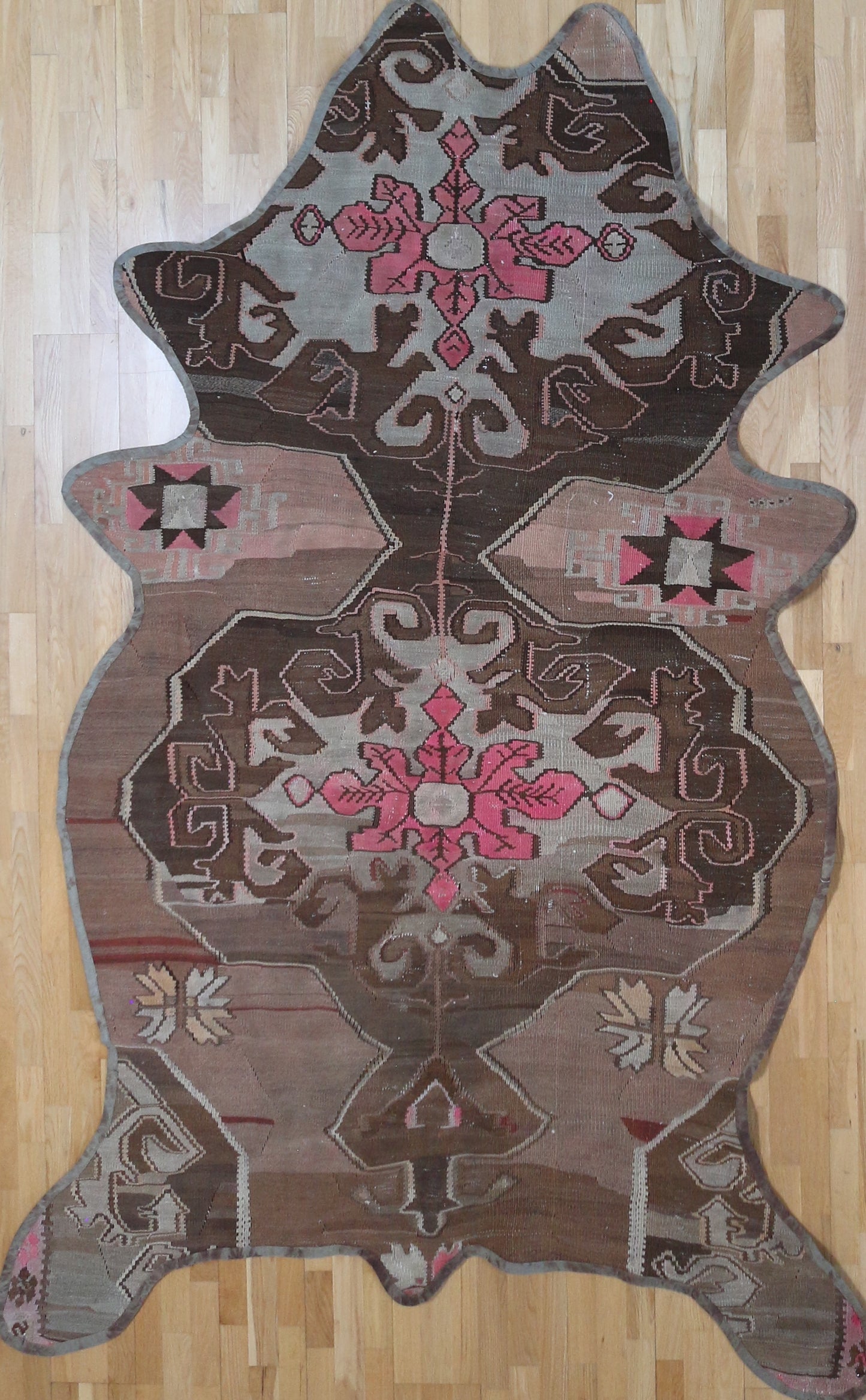 Vintage One of a Kind Animal shaped Anatolian Kilim