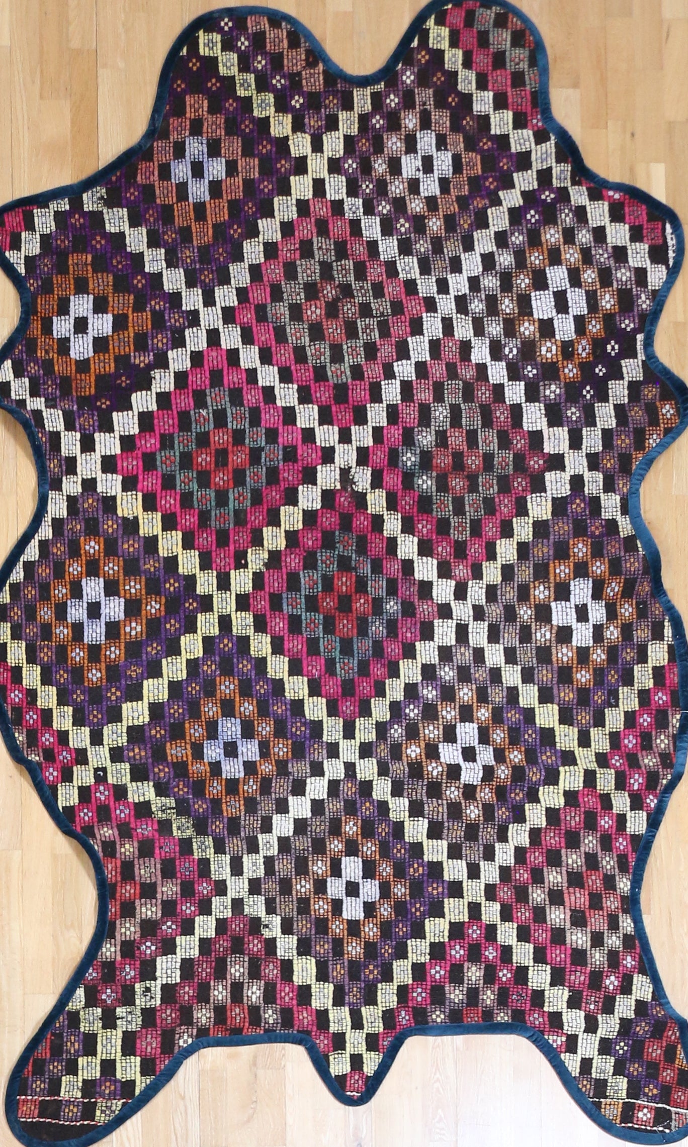 Vintage One of a Kind Animal Shaped Anatolian Kilim