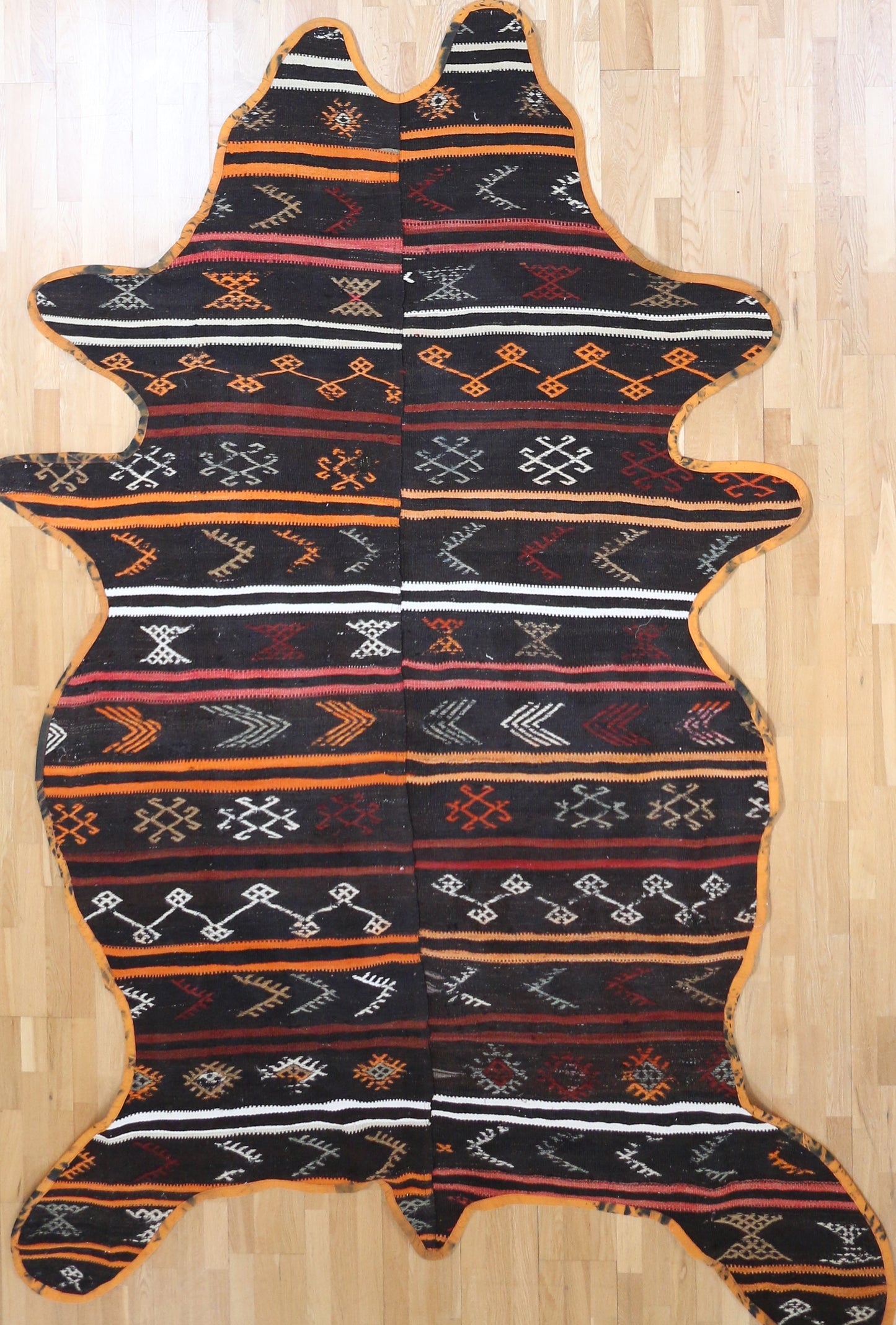 Vintage One of a Kind Animal Shaped Anatolian Kilim
