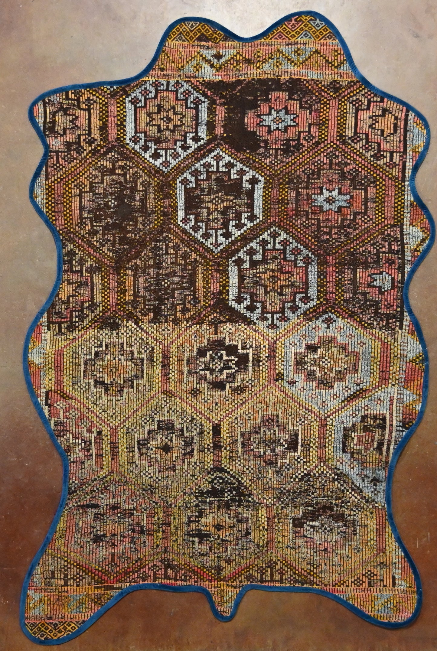 Vintage One of a Kind Animal Shaped Anatolian Kilim