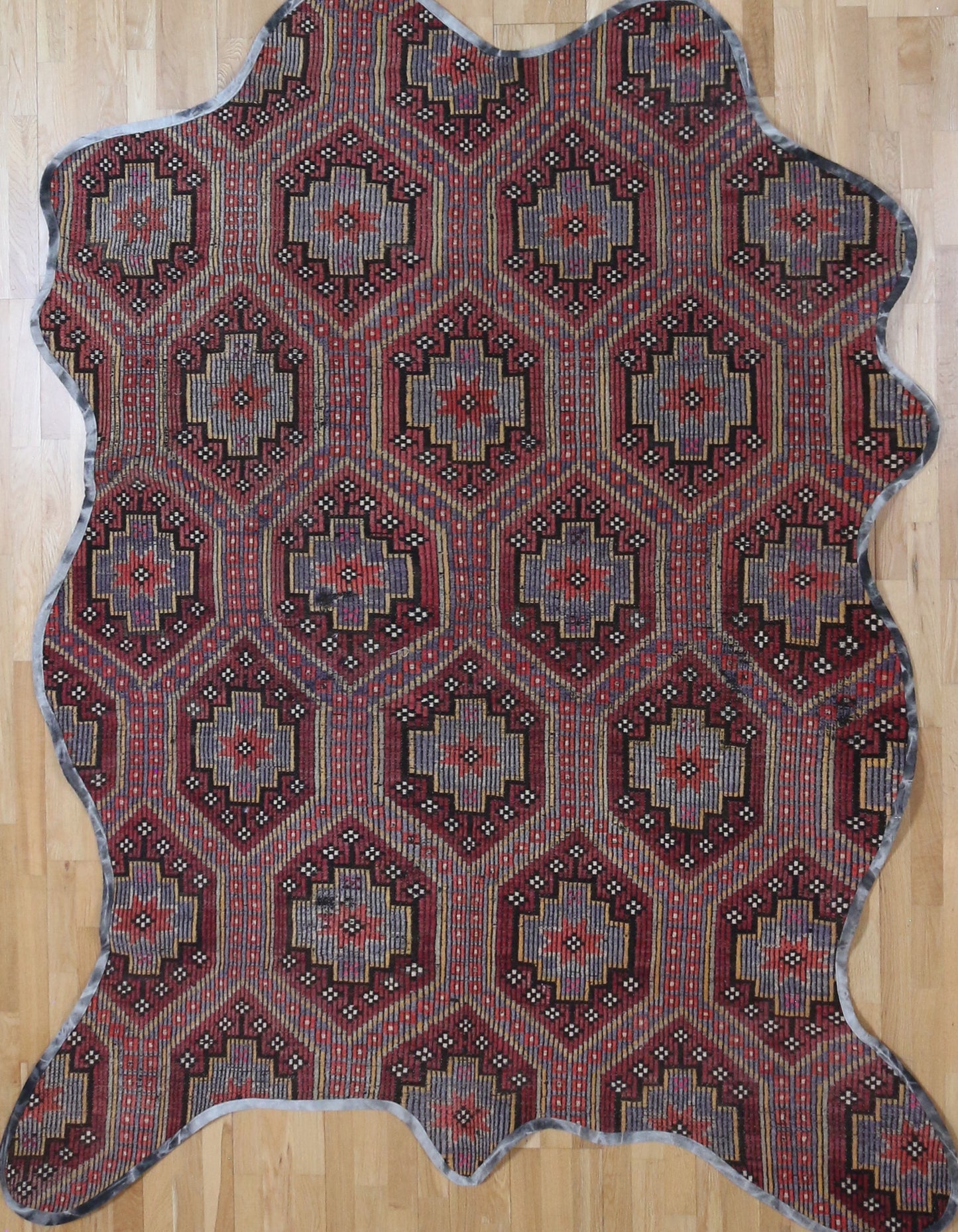 Vintage One of a Kind Animal Shaped Anatolian Kilim