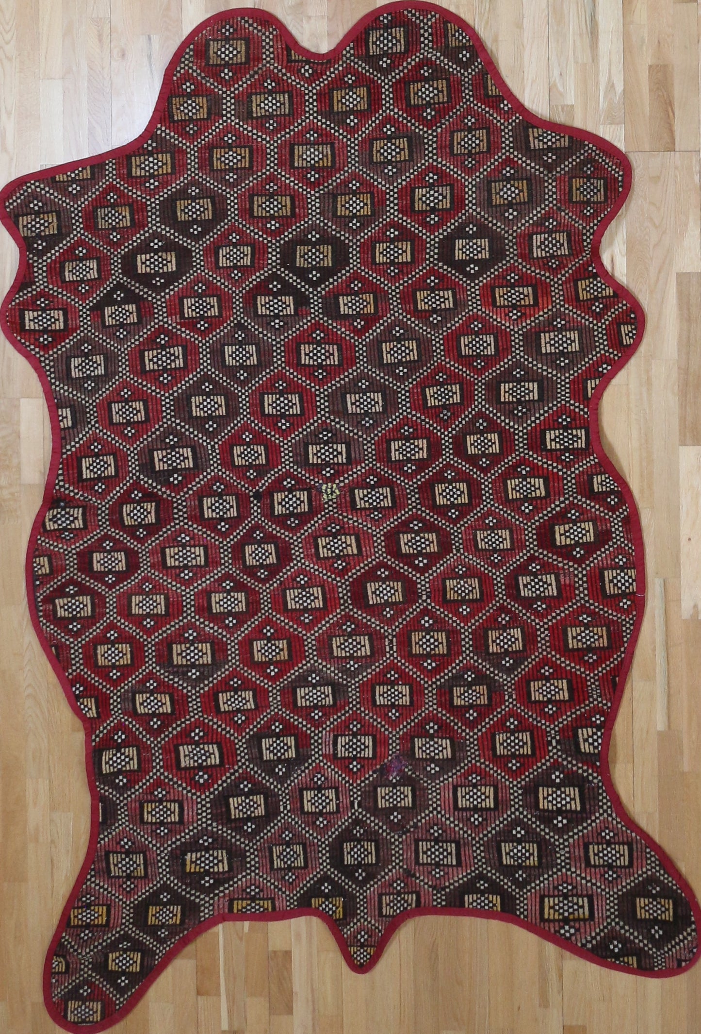 Vintage One of a Kind Animal Shaped Anatolian Kilim