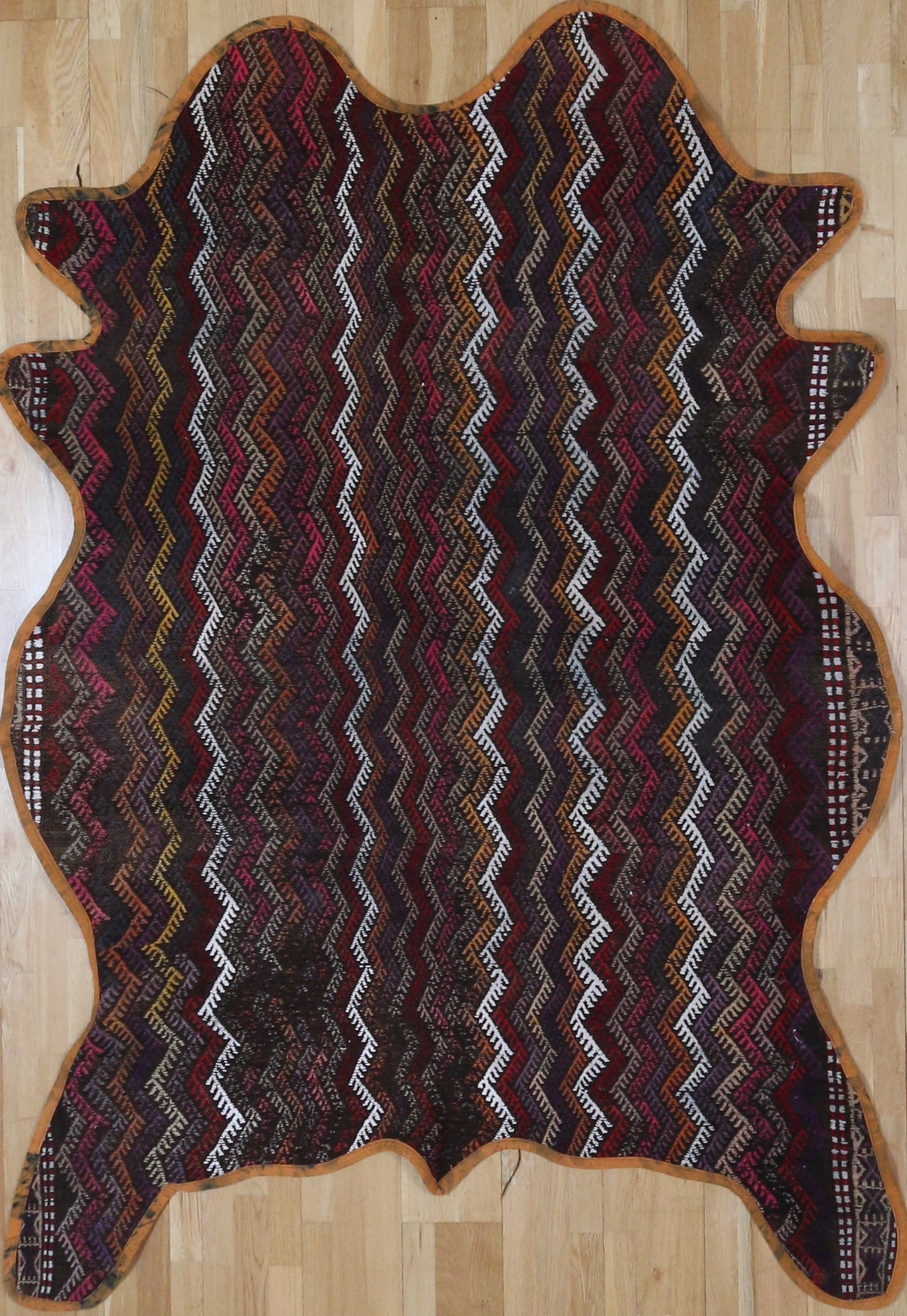 Vintage One of a Kind Animal Shaped Anatolian Kilim
