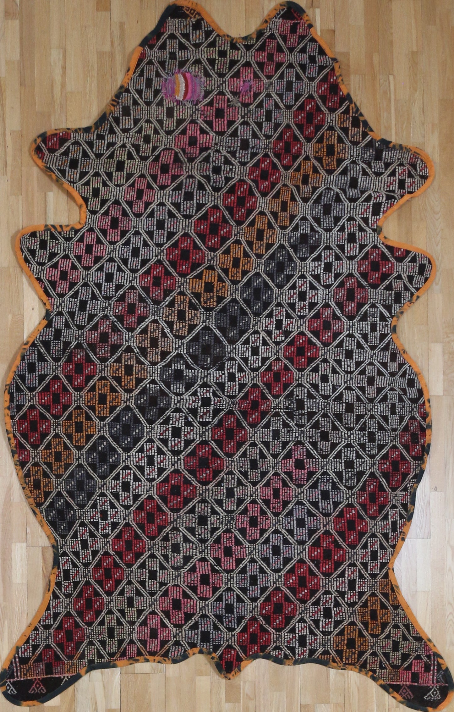 Vintage One of a Kind Animal Shaped Anatolian Kilim
