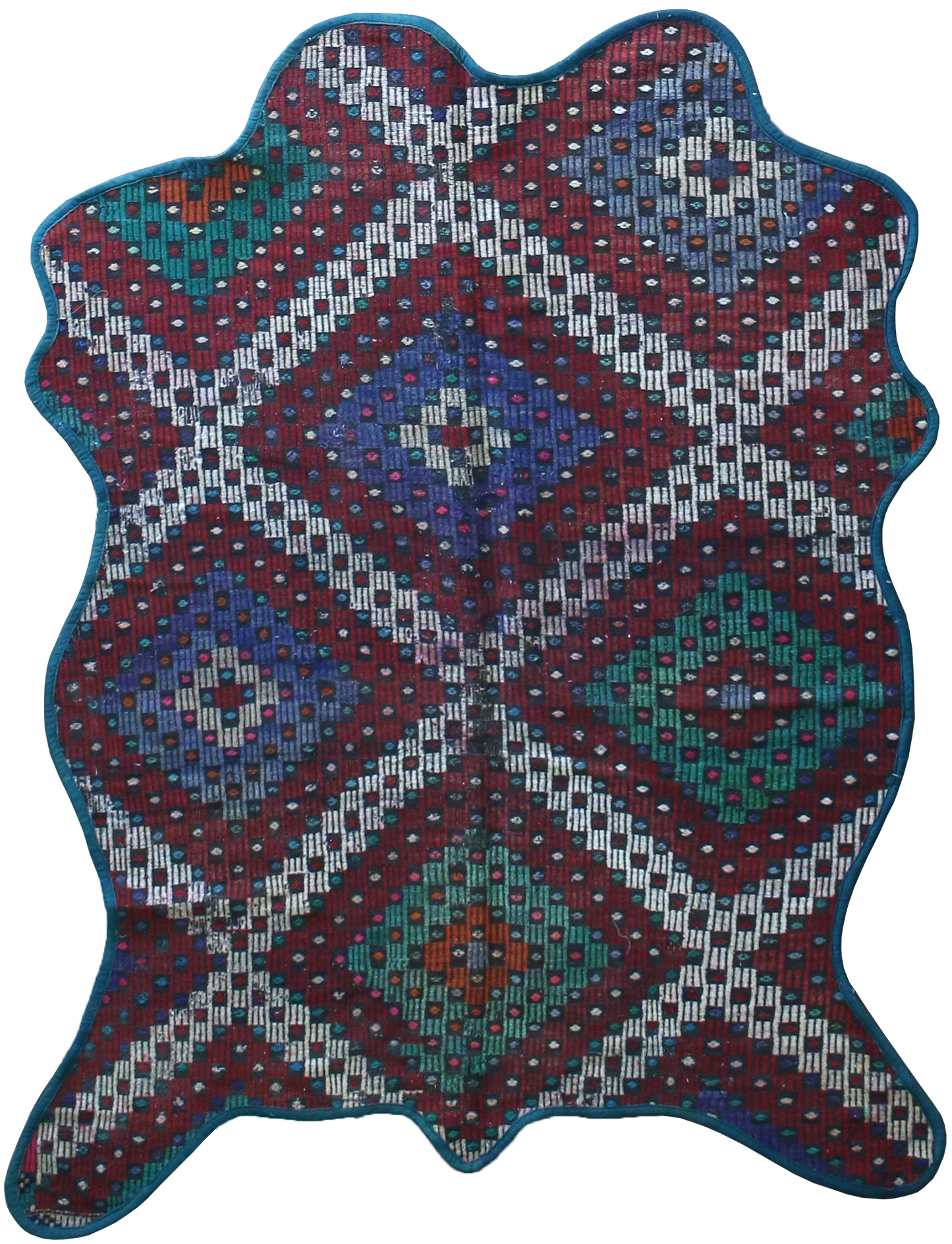 Vintage One of a Kind Animal Shaped Anatolian Kilim