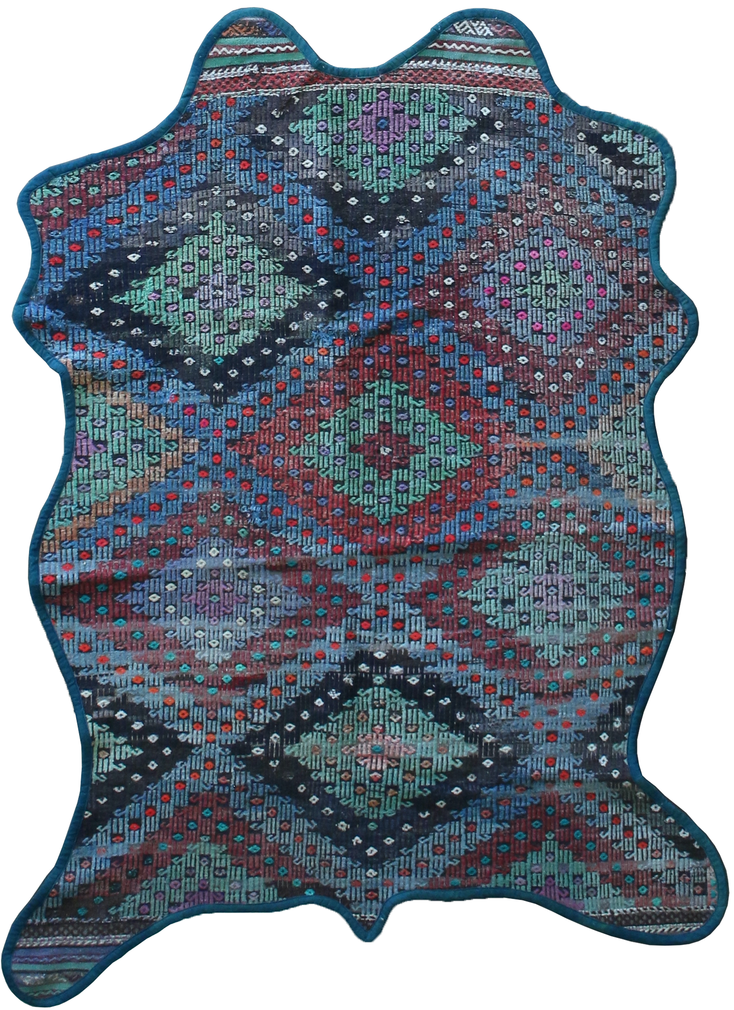 Vintage One of a Kind Animal Shaped Anatolian Kilim