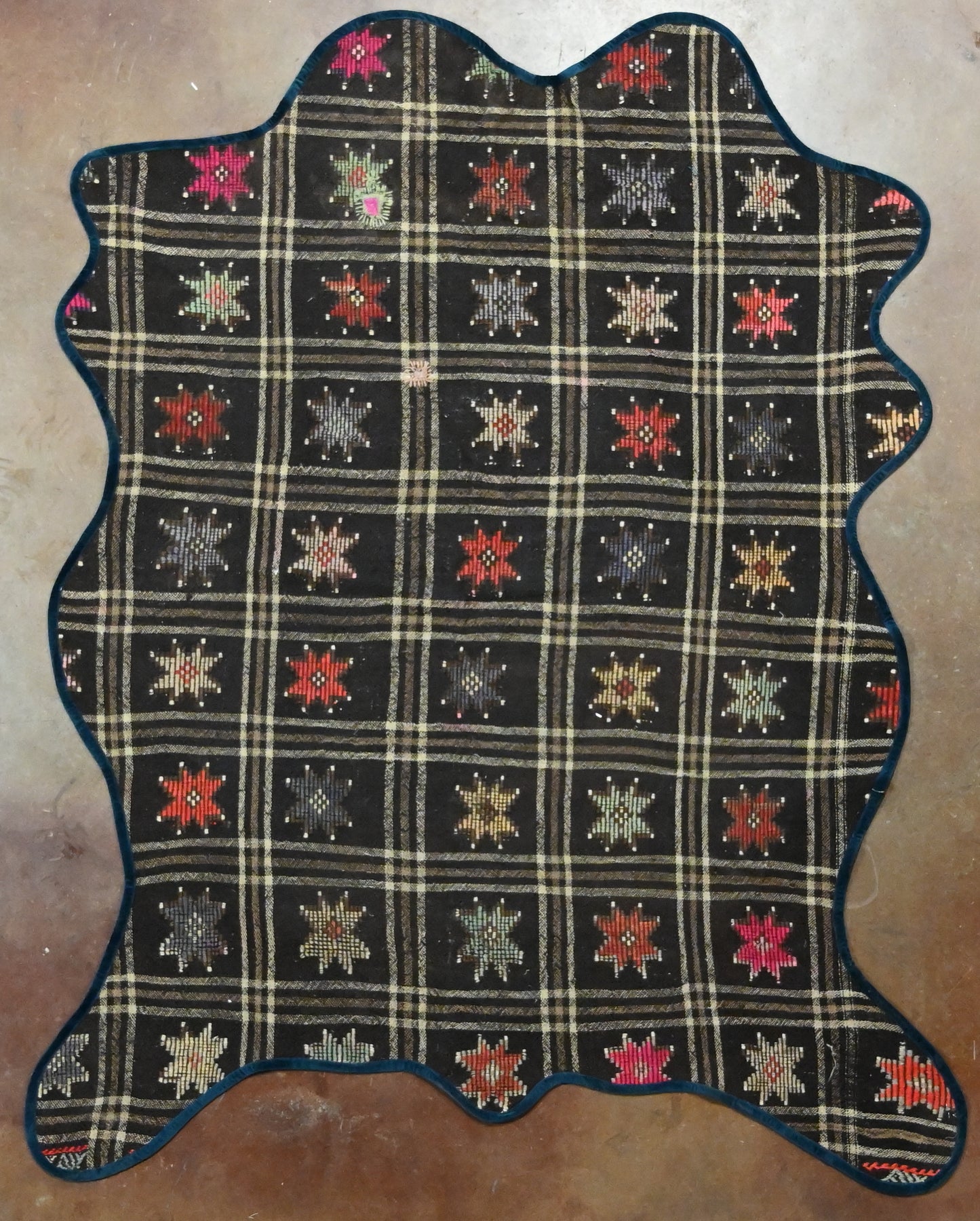 Vintage One of a Kind Animal Shaped Anatolian Kilim