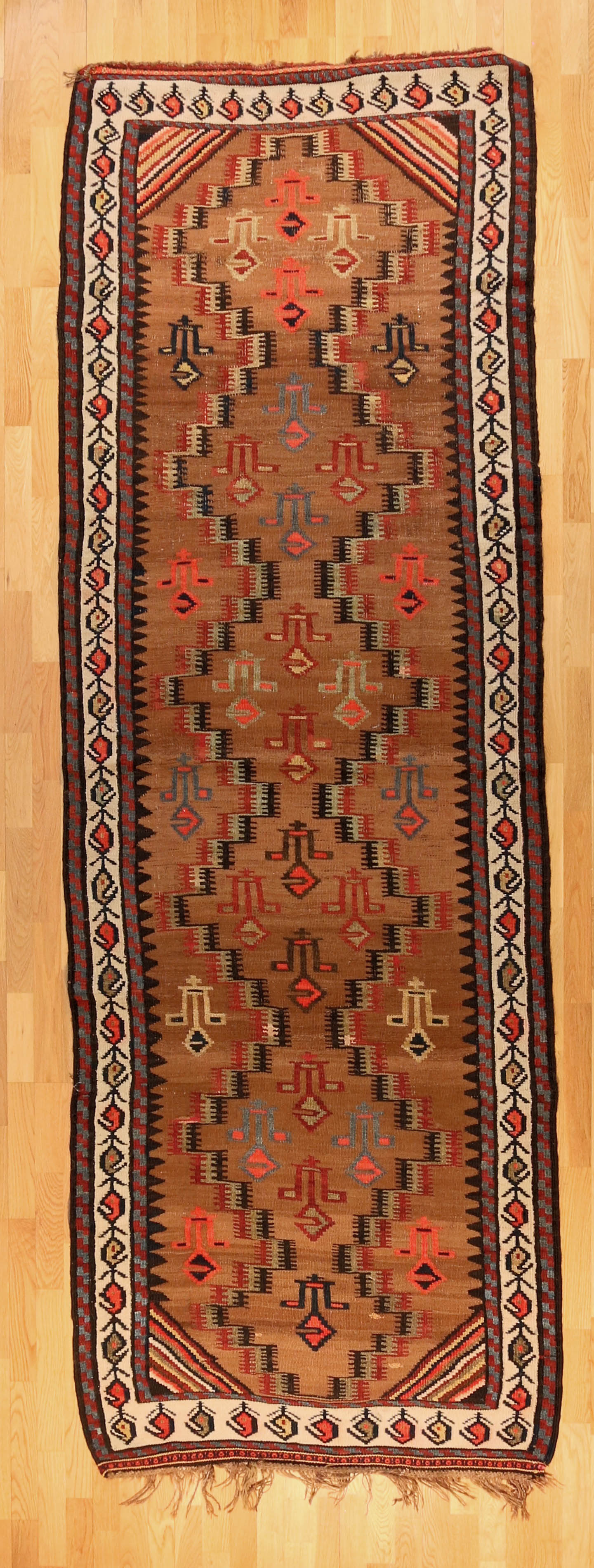 Antique Camel Hair Sarab Kilim Runner