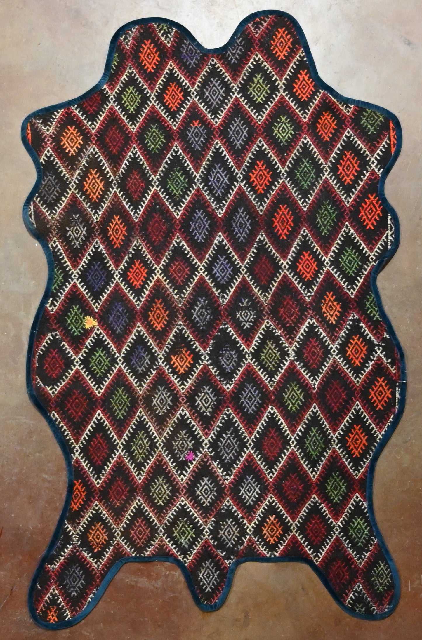Vintage One of a Kind Animal Shaped Anatolian Kilim