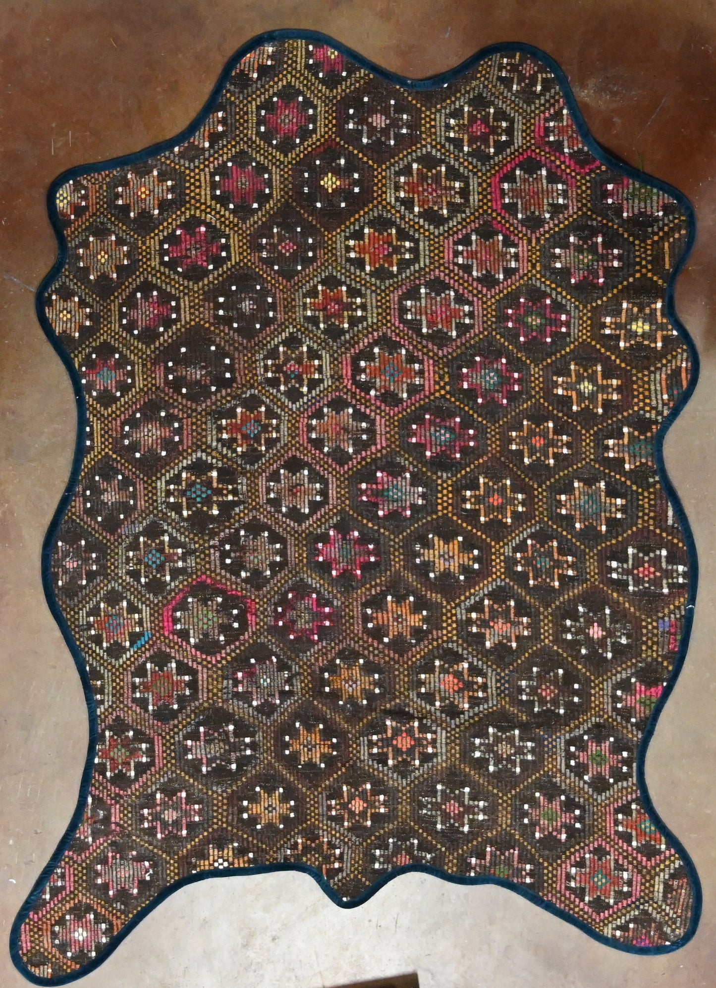 Vintage One of a Kind Animal Shaped Anatolian Kilim