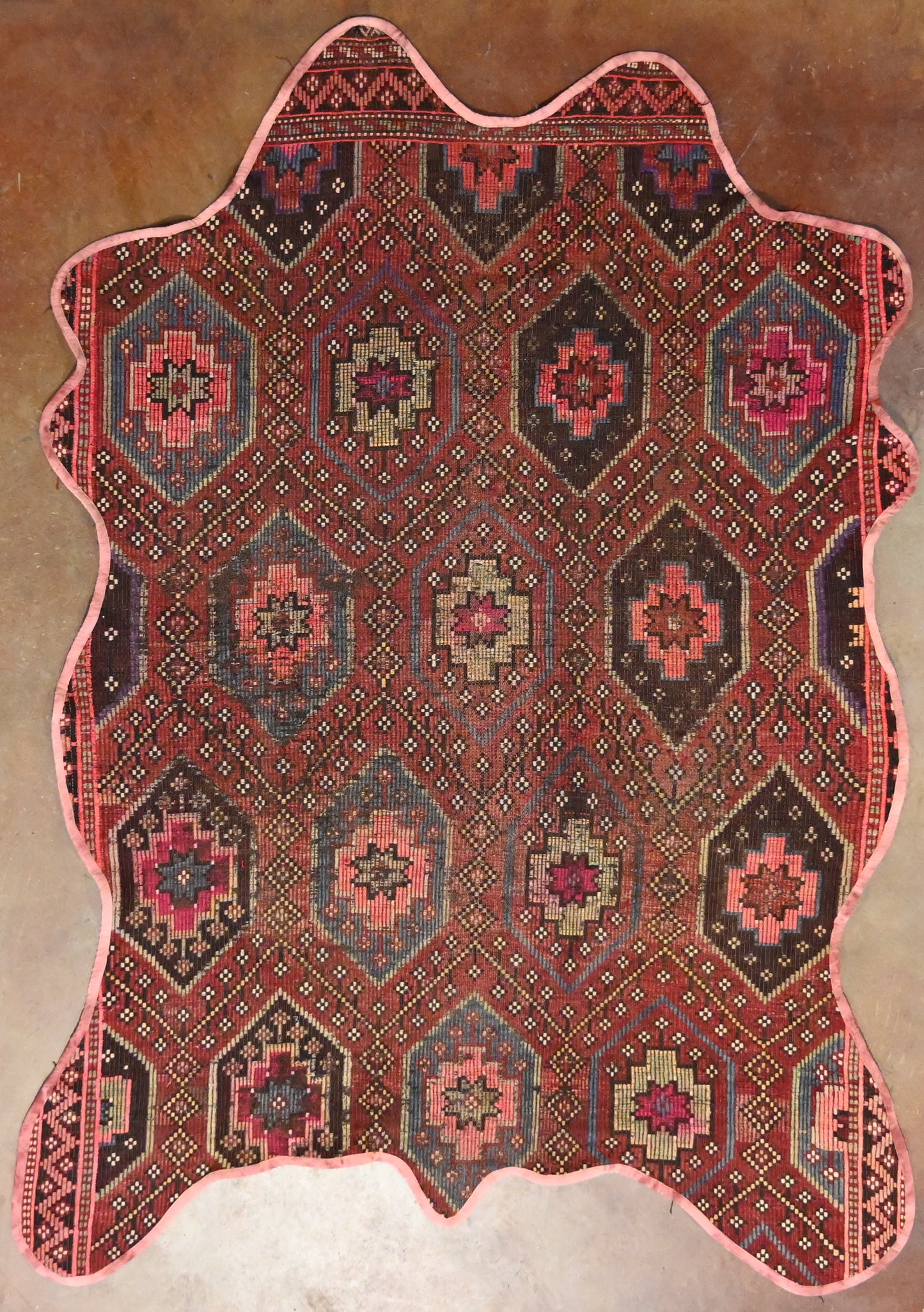 Vintage One of a Kind Animal Shaped Anatolian Kilim