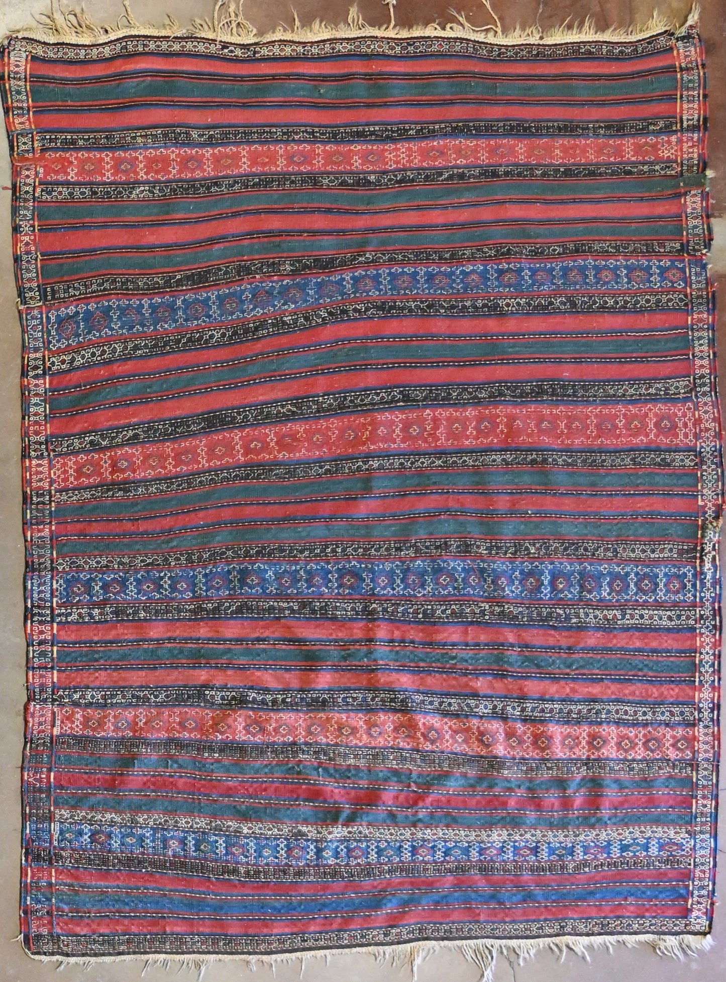 Antique Caucasian Verna Kilim
