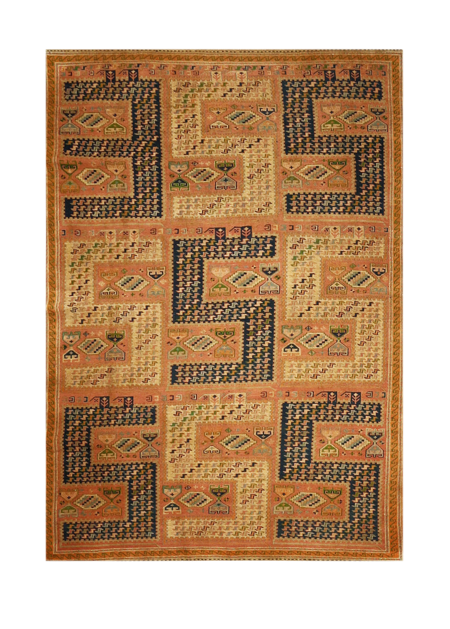 Vintage Zili Dragon Design Soumak