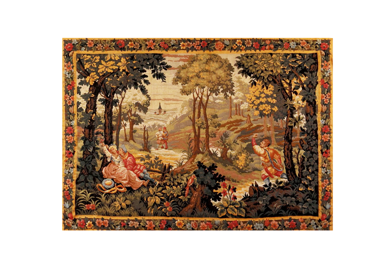 Antique Pictorial Tapestry