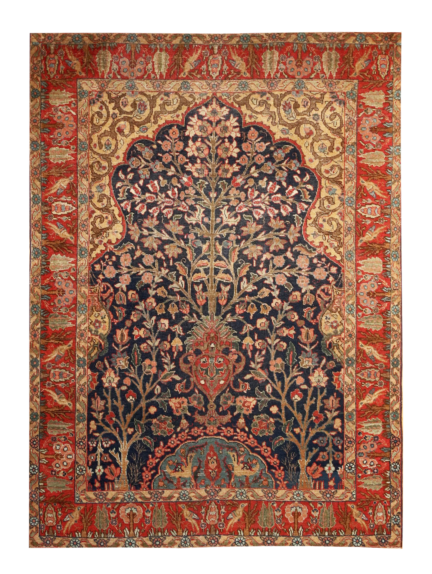 Antique Kashan Prayer