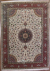 Vintage Tabriz witn silk inlayed