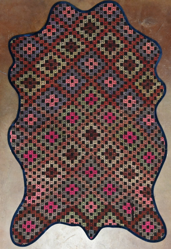 Vintage One of a Kind Animal Shaped Anatolian Kilim