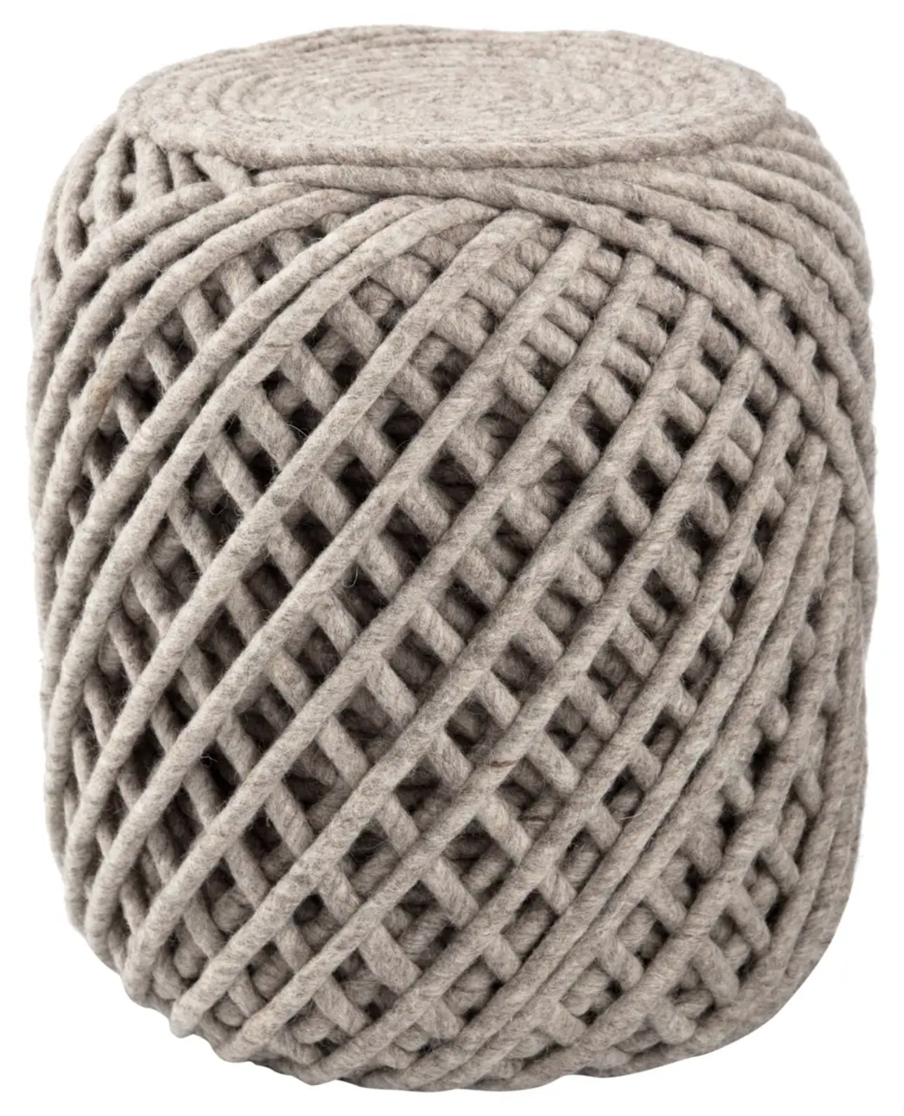 Modern Woven Round Floor Pouf