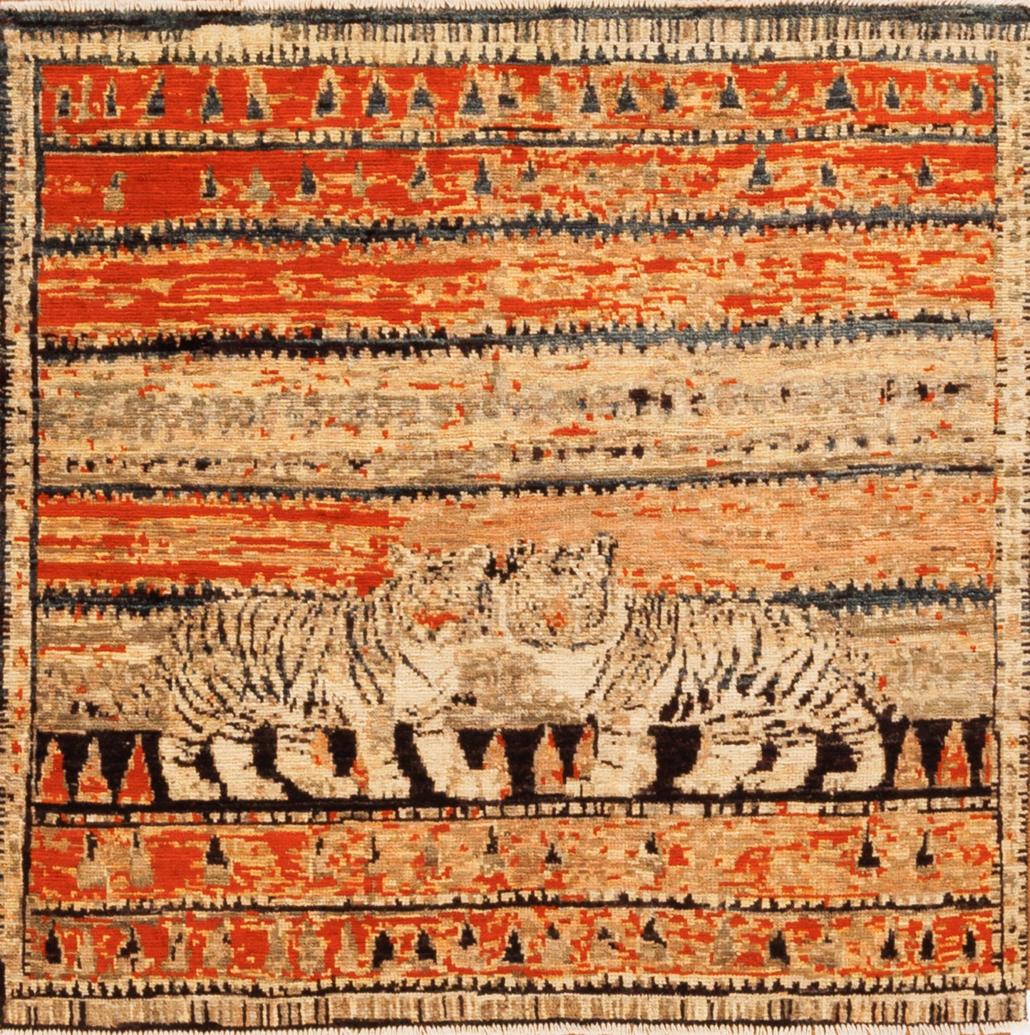Isberian Pictorial Tiger FamilyTaimany Collection Square