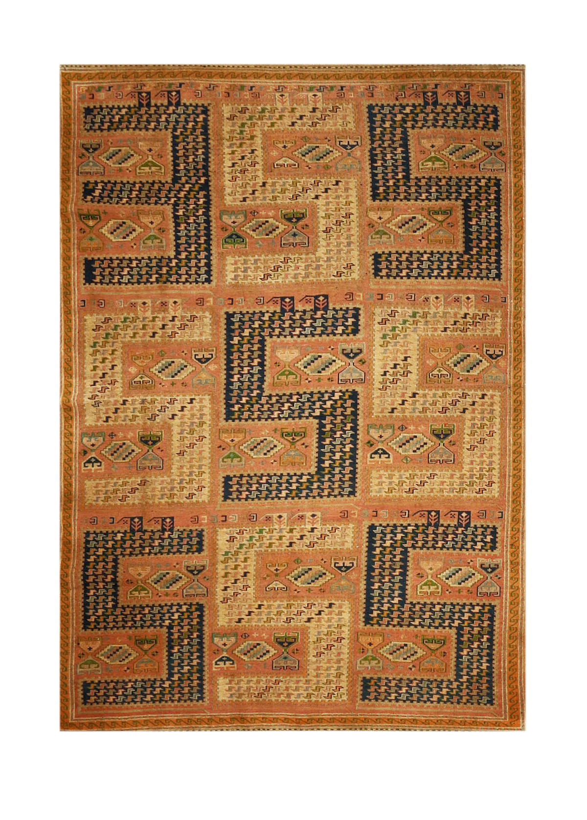 Vintage Zili Dragon Design Soumak