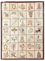 Rare Antique Pictorial American Hook Rug