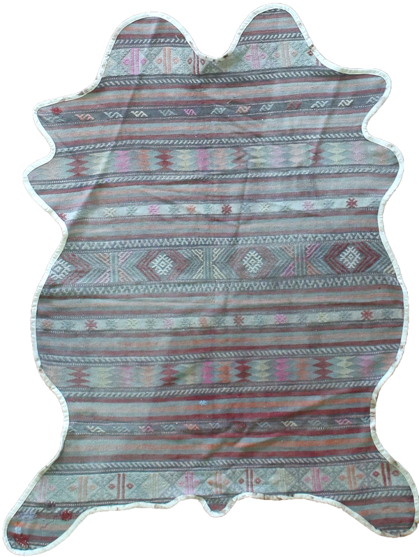 Vintage One of a Kind Animal Shaped Anatolian Kilim