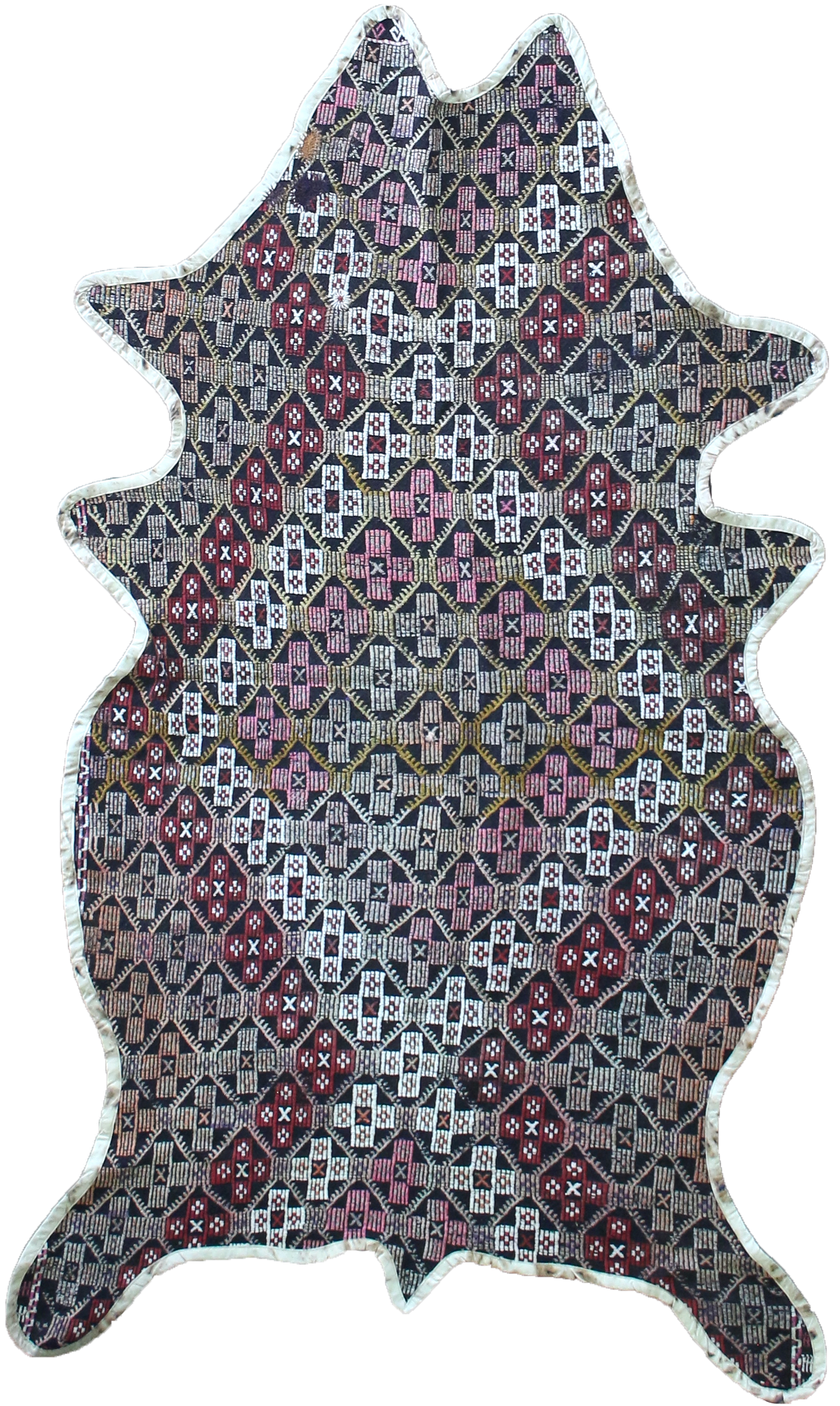 Vintage One of a Kind Animal Shaped Anatolian Kilim